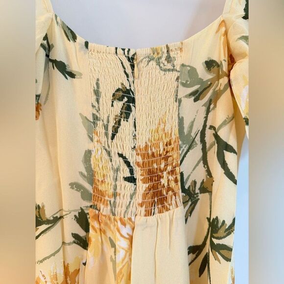 NWOT Reformation Gloria Dress in Honeyglow Floral Yellow Dress, size 2 - Picture 11 of 14